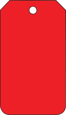 ACCUFORM SIGNS® Solid Color Blank Tag, Red, 5¾ x 3¼, RP-Plastic, 25/Pk