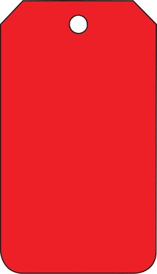 Accuform Solid Color Blank Tag, Red, 5¾ x 3¼, PF-Cardstock, 25/Pack (MDT523CTP)