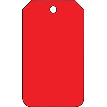 Accuform Solid Color Blank Tag, Red, 5¾ x 3¼, PF-Cardstock, 25/Pack (MDT523CTP)