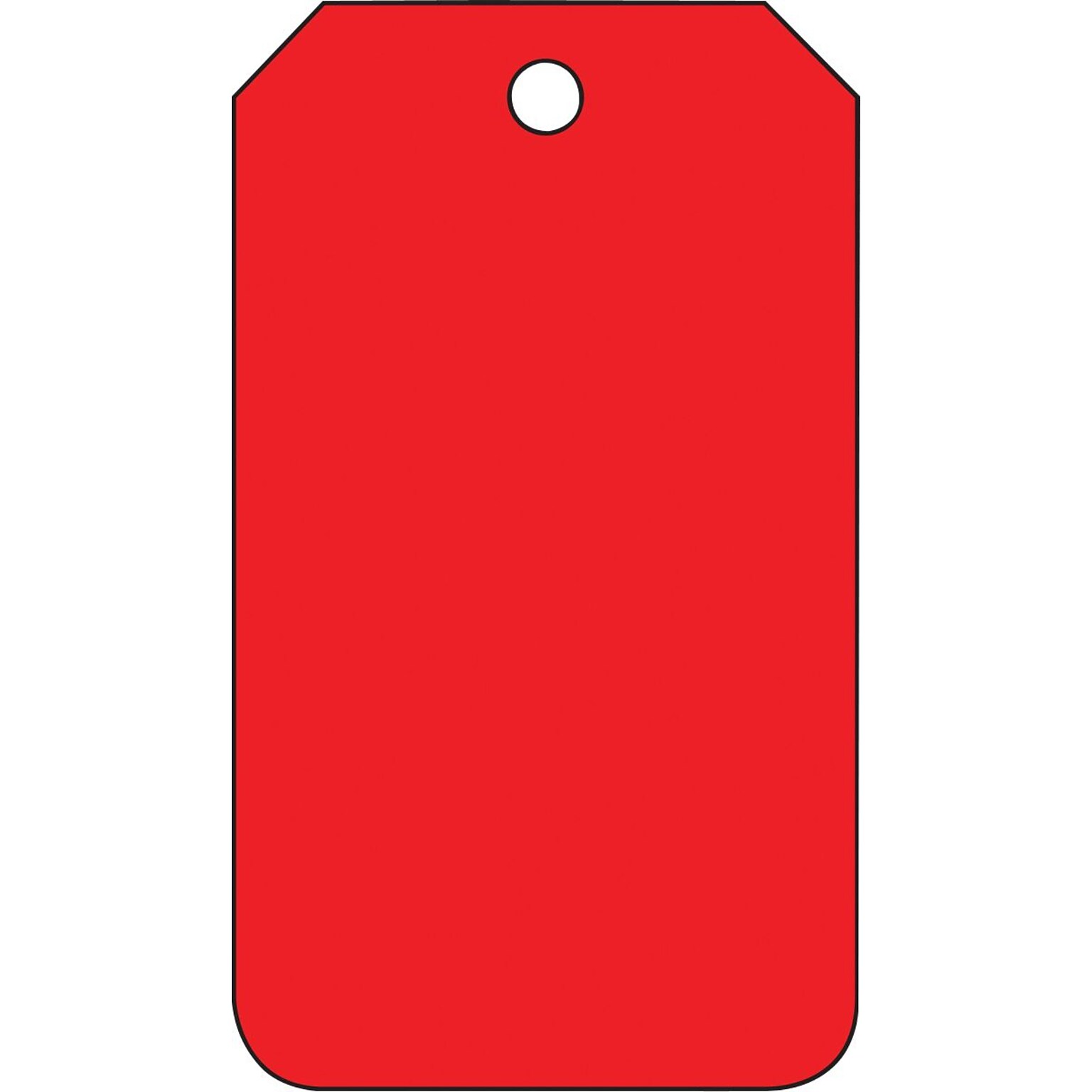 Accuform Solid Color Blank Tag, Red, 5¾ x 3¼, PF-Cardstock, 25/Pack (MDT523CTP)