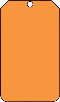 Accuform Solid Color Blank Tag, Orange, 5¾ x 3¼, PF-Cardstock, 25/Pack (MDT522CTP)