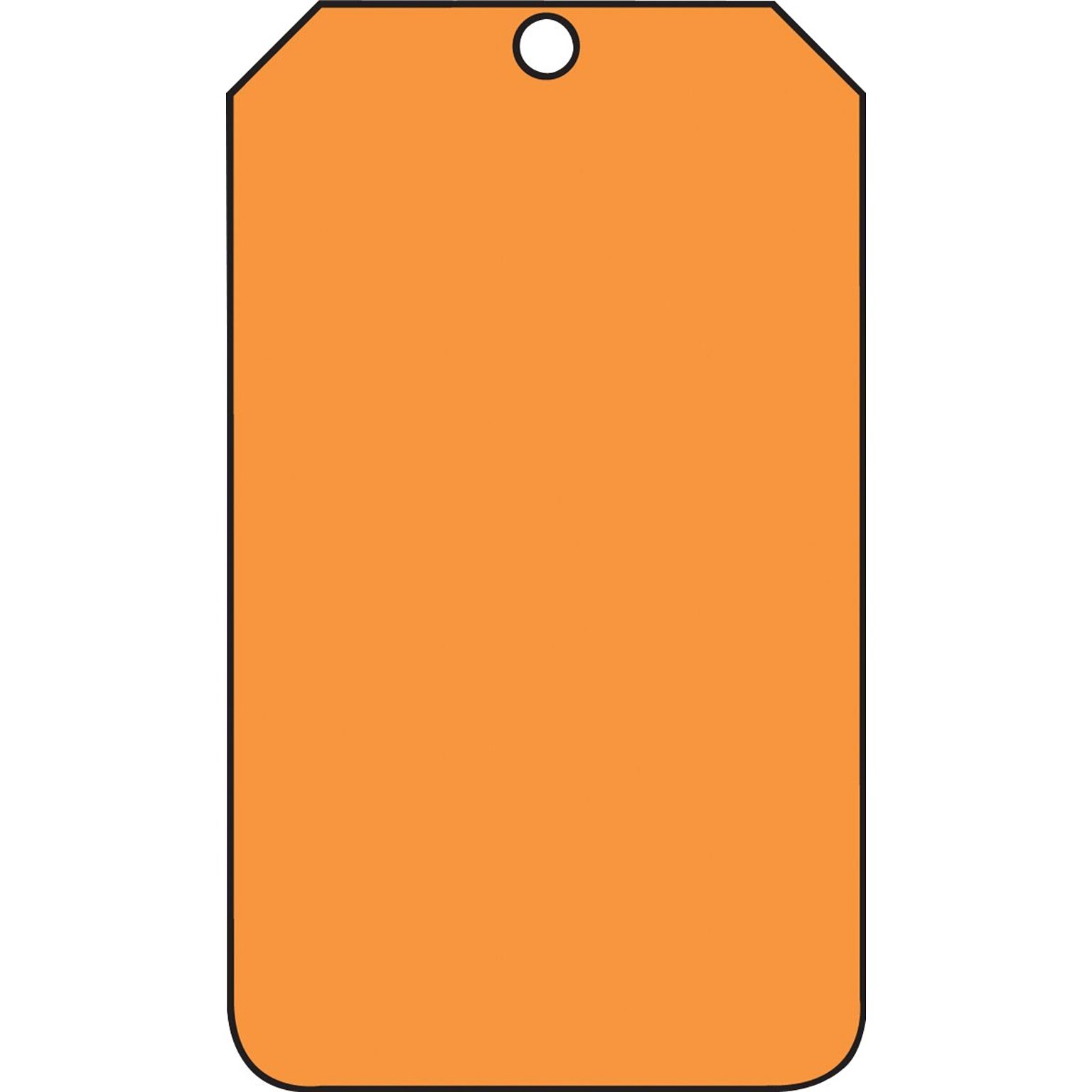 Accuform Solid Color Blank Tag, Orange, 5¾ x 3¼, PF-Cardstock, 25/Pack (MDT522CTP)