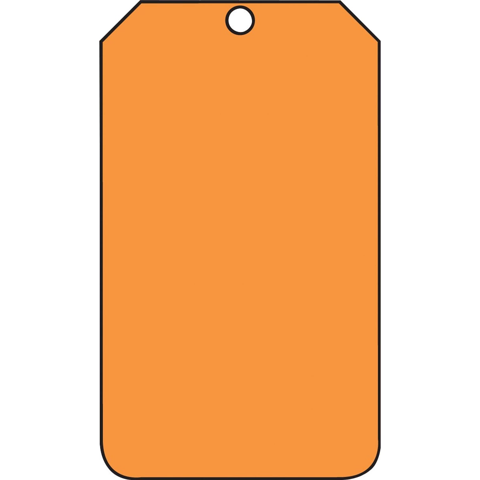 Accuform Solid Color Blank Tag, Orange, 5¾ x 3¼, PF-Cardstock, 25/Pack (MDT522CTP)