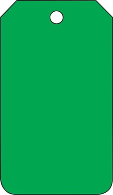 Accuform Solid Color Blank Tag, Green, 5¾ x 3¼, PF-Cardstock, 25/Pack (MDT527CTP)