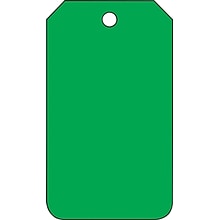 Accuform Solid Color Blank Tag, Green, 5¾ x 3¼, PF-Cardstock, 25/Pack (MDT527CTP)