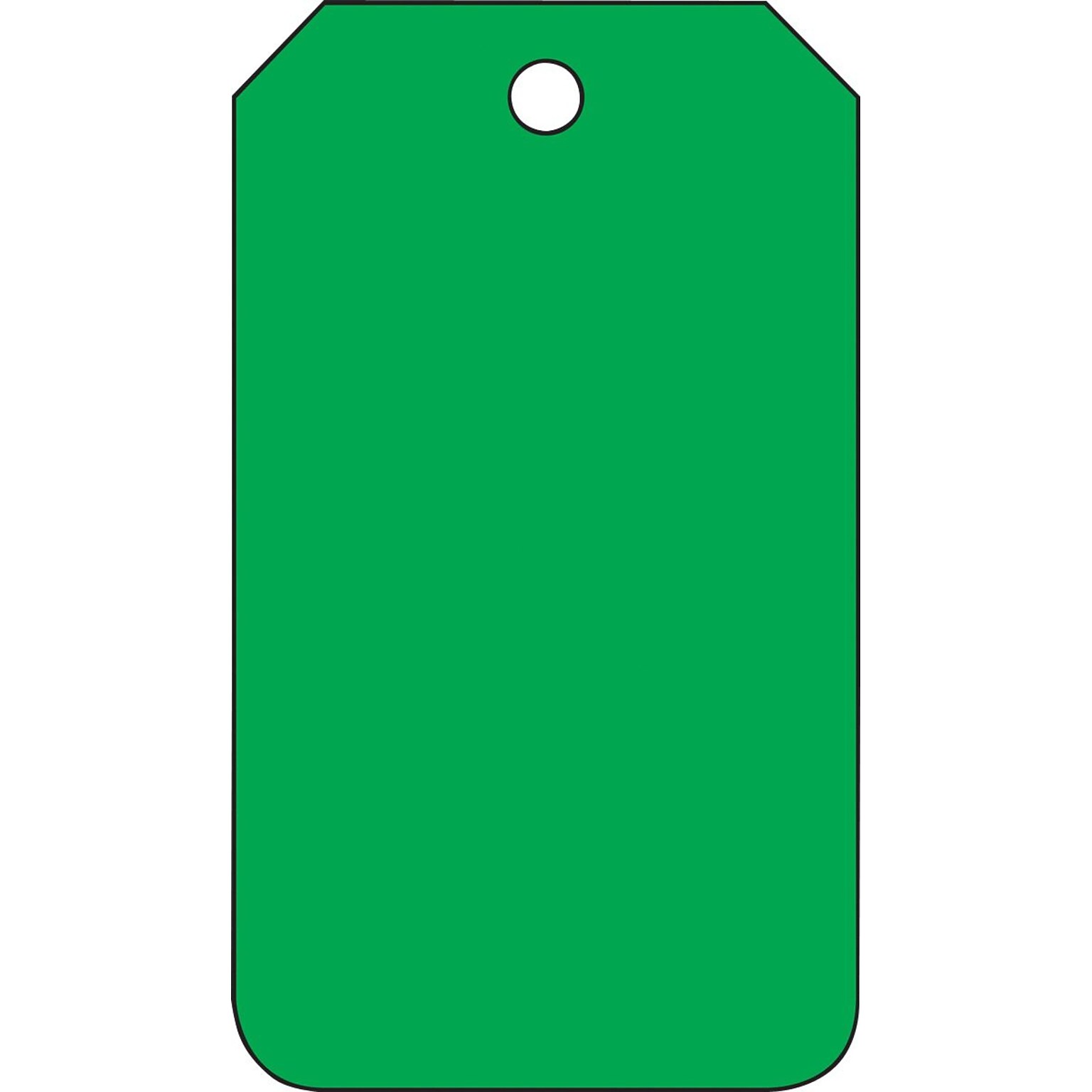 ACCUFORM SIGNS® Solid Color Blank Tag, Green, 5¾ x 3¼, PF-Cardstock, 25/Pk