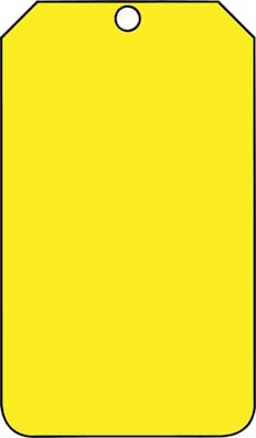 Accuform Solid Color Blank Tag, Yellow, 5¾ x 3¼, PF-Cardstock, 25/Pack (MDT524CTP)