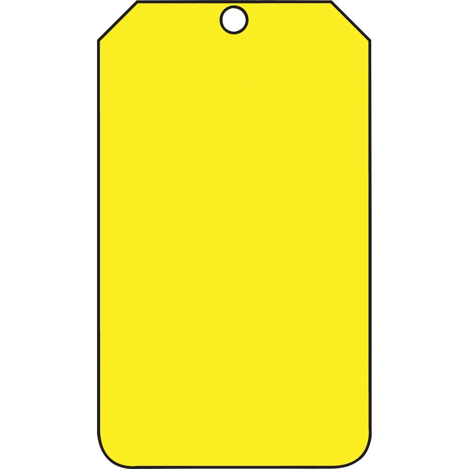 Accuform Solid Color Blank Tag, Yellow, 5¾ x 3¼, PF-Cardstock, 25/Pack (MDT524CTP)