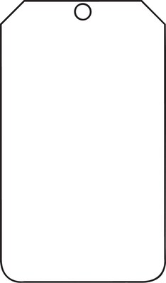 ACCUFORM SIGNS® Solid Color Blank Tag, White, 5¾ x 3¼, RP-Plastic, 25/Pk