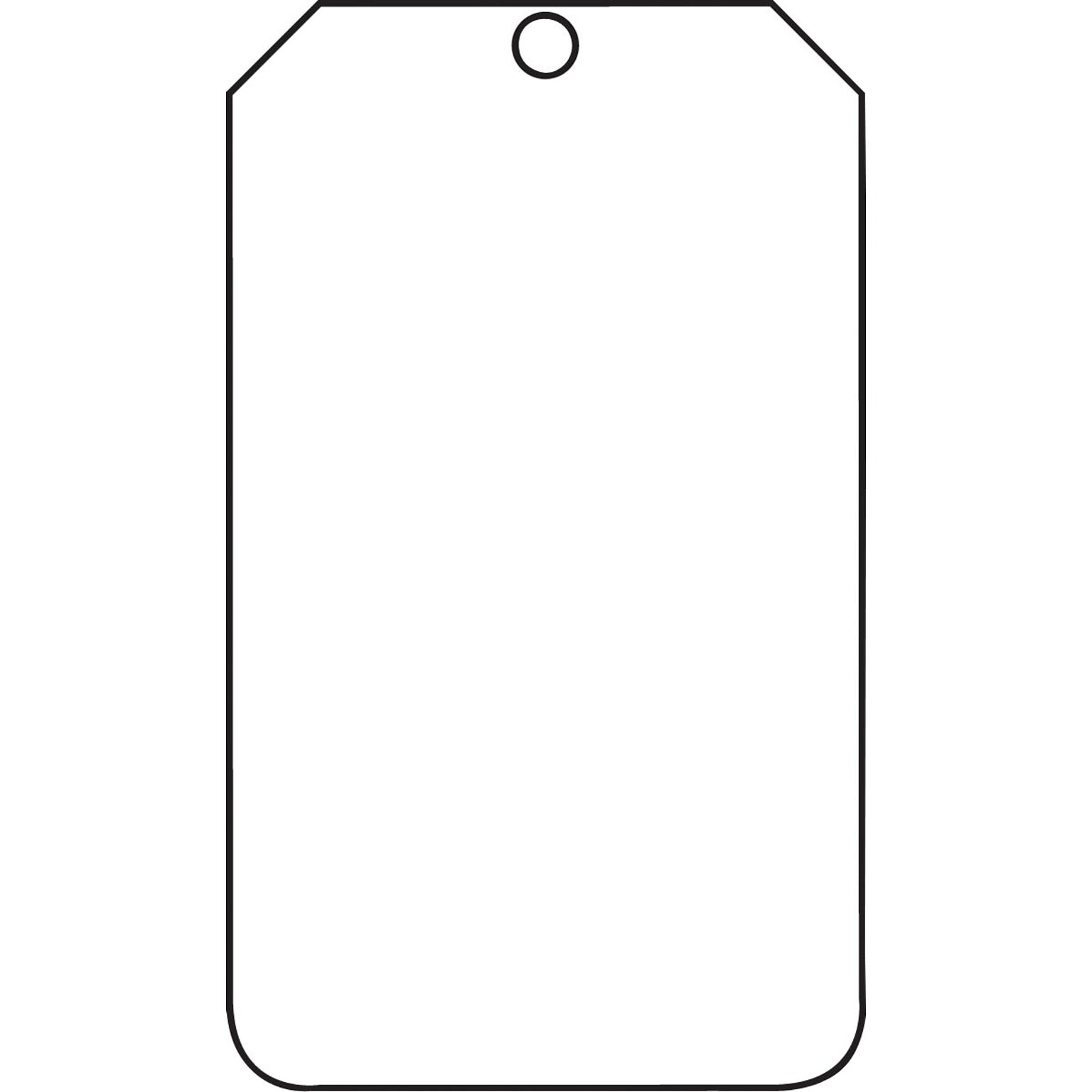 ACCUFORM SIGNS® Solid Color Blank Tag, White, 5¾ x 3¼, RP-Plastic, 25/Pk