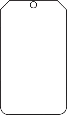 Accuform Solid Color Blank Tag, White, 5¾ x 3¼, PF-Cardstock, 25/Pack (MDT520CTP)