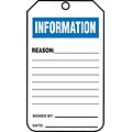 ACCUFORM SIGNS® Safety Tag, INFORMATION, 5¾ x 3¼, RP-Plastic, 25/Pk