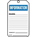 Accuform Safety Tag, INFORMATION, 5 3/4 x 3 1/4, PF-Cardstock, 25/Pack (TRS241CTP)