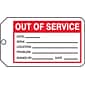 Accuform Production Control Tag, OUT OF SERVICE, 5 3/4" x 3 1/4", PF-Cardstock, 25/Pack (MMT330CTP)