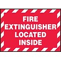 Accuform Safety Label, FIRE EXTINGUISHER LOCATED INSIDE, 3 1/2 x 5, Adhesive Vinyl, 5/Pack (LVHR565VSP)