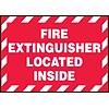 ACCUFORM SIGNS® Safety Label, FIRE EXTINGUISHER LOCATED INSIDE, 3½ x 5, Adhesive Vinyl, 5/Pk