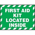 Accuform Safety Label, FIRST AID KIT LOCATED INSIDE, 3 1/2 x 5, Adhesive Vinyl, 5/Pack (LVHR560VSP