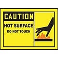 Accuform Safety Label, CAUTION HOT SURFACE DO NOT TOUCH, 3 1/2 x 5, Adhesive Vinyl, 5/Pack (LEQM64