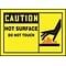 ACCUFORM SIGNS® Safety Label, CAUTION HOT SURFACE DO NOT TOUCH, 3½ x 5, Adhesive Vinyl, 5/Pk