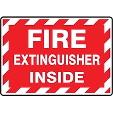 Accuform Safety Label, FIRE EXTINGUISHER INSIDE, 3 1/2 x 5, Adhesive Vinyl, 5/Pack (LFXG571VSP)