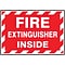 Accuform Safety Label, FIRE EXTINGUISHER INSIDE, 3 1/2 x 5, Adhesive Vinyl, 5/Pack (LFXG571VSP)