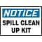 Accuform Safety Label, NOTICE SPILL CLEAN UP KIT, 3 1/2 x 5, Adhesive Vinyl, 5/Pack (LCHL807VSP)