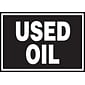 Accuform Signs Safety Label, USED OIL, 3 1/2" x 5", Adhesive Vinyl, 5/Pack
