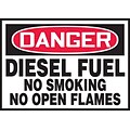 ACCUFORM SIGNS® Label, DANGER DIESEL FUEL NO SMOKING NO OPEN FLAMES, 3½x5, Adhesive Vinyl, 5/Pk