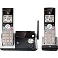 AT&T DECT 6.0 2-Handset Cordless Telephone, Silver/Black (CL82215)