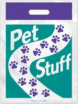 Medical Arts Press® Veterinary Non-Personalized 2-Color Large Supply Bags, Pet Path, Pet Stuff