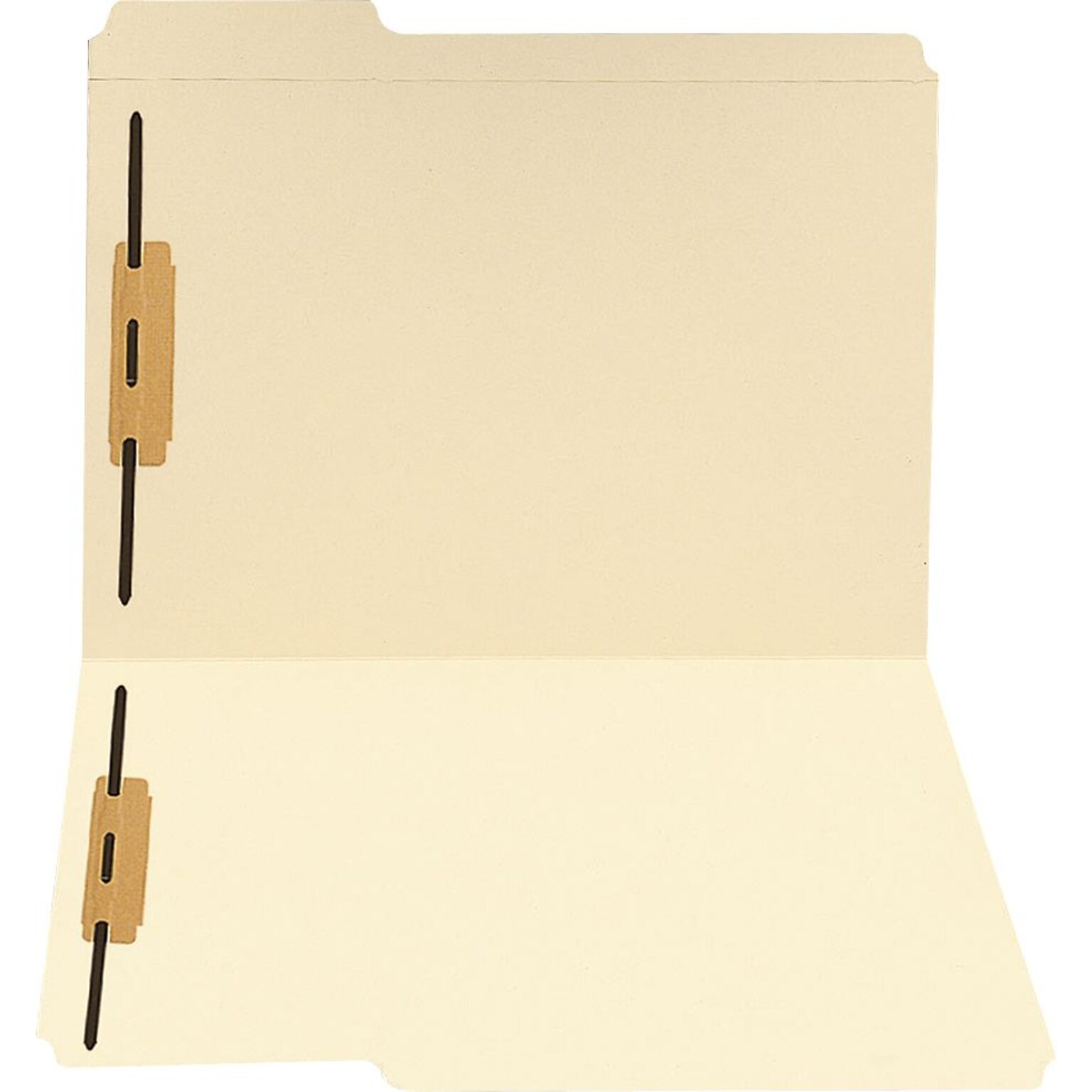 Medical Arts Press Letter Size Top-Tab Manila File Folders; 11 Point, 1/3 Cut, 2 Fasteners 50/Box (31445)