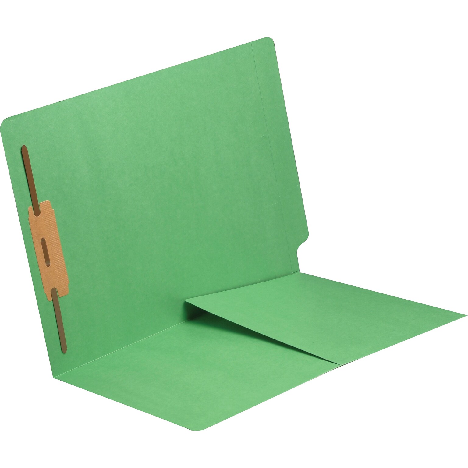 Medical Arts Press® 11 pt. Colored End-Tab Pocket Folders; 1 Fastener, Green, 250/Box