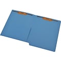 Medical Arts Press® 14 pt. Colored End-Tab Pocket Folders; 2 Fasteners, Blue, 50/Box