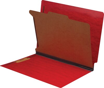 Medical Arts Press® End-Tab Tuf-Files; Standard- 1 Divider, 1 1/4, Red, 15/Box