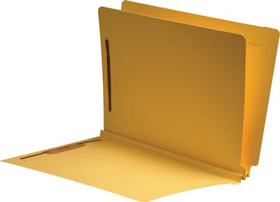 Medical Arts Press® Classification Colored End-Tab Folders; 1 Divider, Yellow, 25/Box