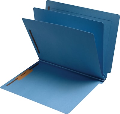 Medical Arts Press® Classification Colored End-Tab Folders; 2 Dividers, Blue, 15/Box