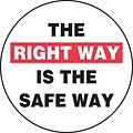 Accuform Signs® Hard Hat/Helmet Decal, THE RIGHT WAY IS THE SAFE WAY, 2¼, Adhesive Vinyl, 10/Pk (LHTL189)