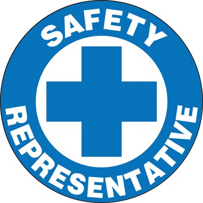 Accuform Hard Hat/Helmet Decal, SAFETY REPRESENTATIVE, 2 1/4, Adhesive Vinyl, 10/Pack (LHTL153)