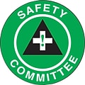 Accuform Hard Hat/Helmet Decal, SAFETY COMMITTEE, 2 1/4, Adhesive Vinyl, 10/Pack (LHTL149)