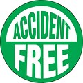 ACCUFORM SIGNS® Hard Hat/Helmet Decal, ACCIDENT FREE, 2¼, Adhesive Vinyl, 10/Pk