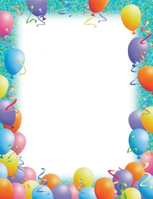Great Papers! Birthday Letterhead, Party Balloons, 80/Pack (2014113)