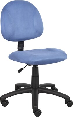 Boss Perfect Posture Deluxe Modern Microfiber Home Office Chair without Arms, Blue (B325-BE)