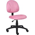 Boss Perfect Posture Deluxe Modern Microfiber Home Office Chair without Arms, Pink (B325-PK)