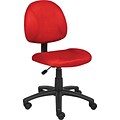 Boss Perfect Posture Deluxe Modern Microfiber Home Office Chair without Arms, Red (B325-RD)