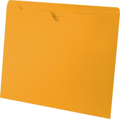 Medical Arts Press® Letter Size Top-Tab File Pockets; 11 pt., No Expansion, Goldenrod, 100/Box
