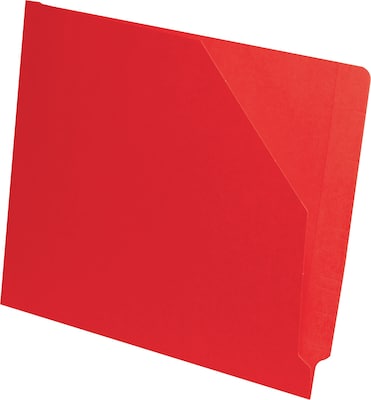 Medical Arts Press End-Tab Slant File Pockets, Letter Size Red, 100/Box (51439RD)