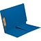 Medical Arts Press® 11 pt. Colored End-Tab Pocket Folders; 1 Fastener, Blue, 250/Box