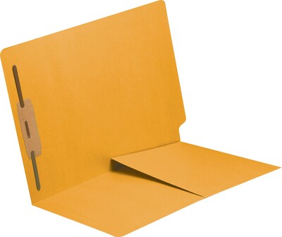 Medical Arts Press® 11 pt. Colored End-Tab Pocket Folders; 1 Fastener, Goldenrod, 250/Box