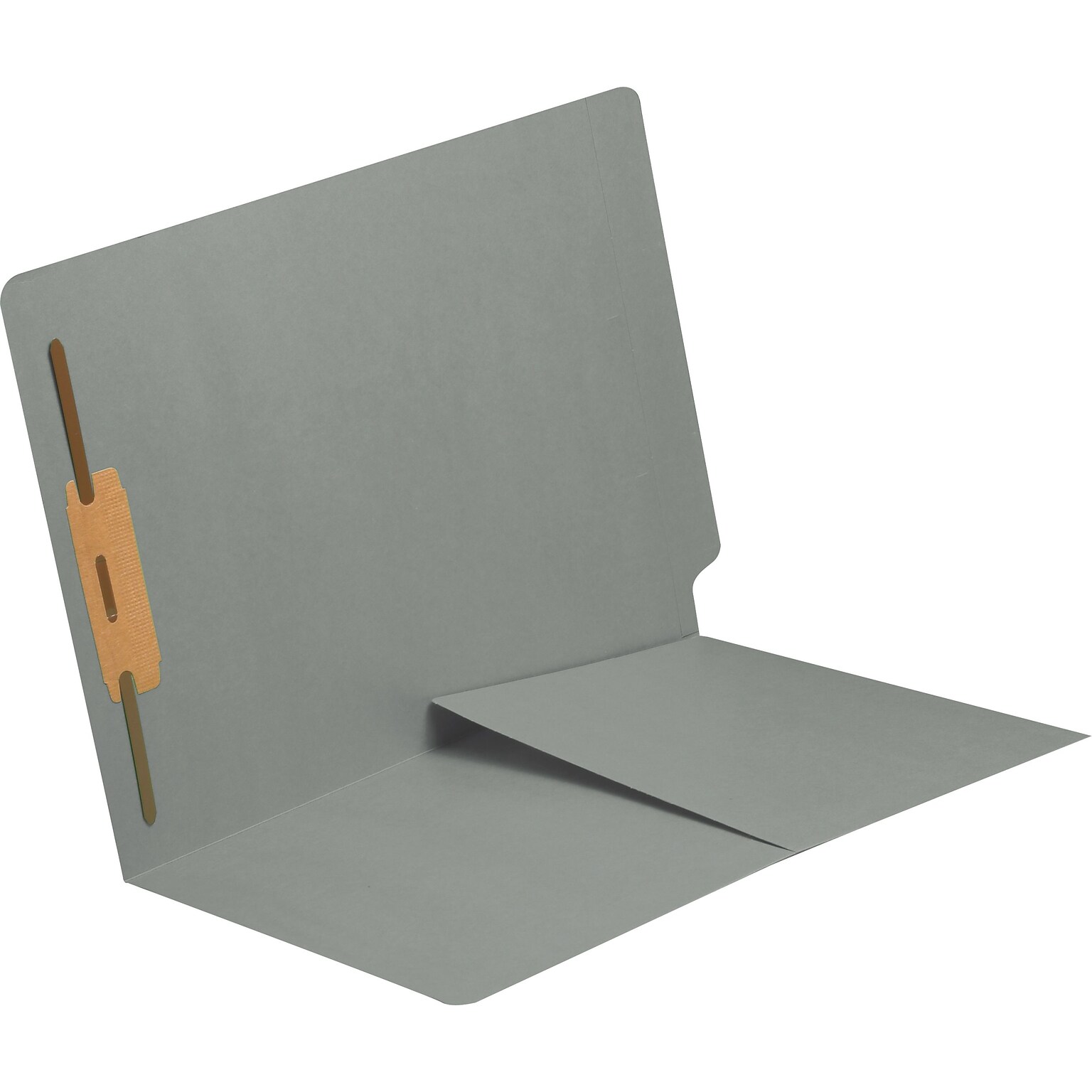 Medical Arts Press® 11 pt. Colored End-Tab Pocket Folders; 1 Fastener, Gray, 250/Box
