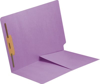 Medical Arts Press® 11 pt. Colored End-Tab Pocket Folders; 1 Fastener, Lavender, 250/Box